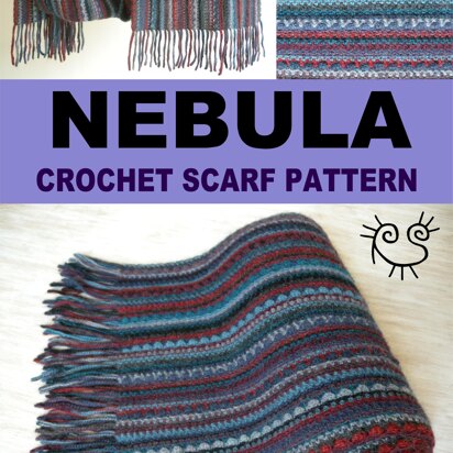 Nebula crochet scarf