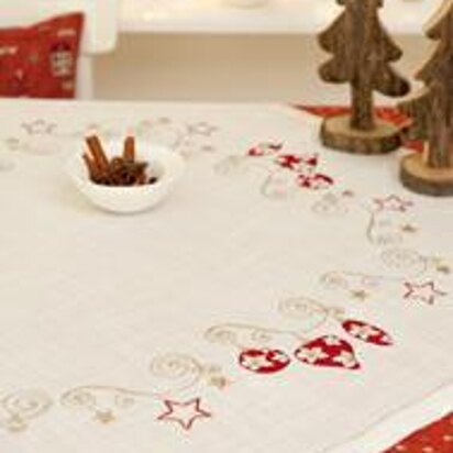 Rico Stickpackung Weihnachtskugeln-Decke - 80cm x 80cm