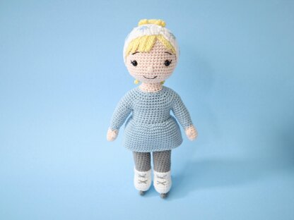 Imogen the Ice Skater Amigurumi Doll