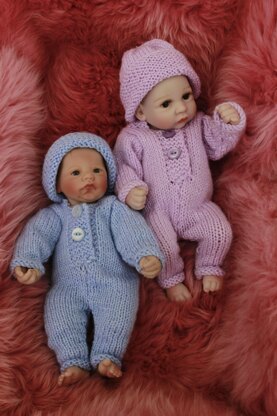 Knitting Pattern dolls all in one suite to fit 10"-12"doll #534