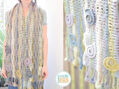 Sunrise Seashells Wavy Scarf