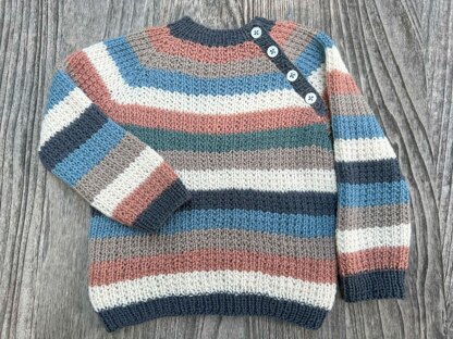 Deniz Striped Baby Sweater 0-18 Months