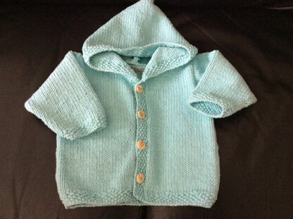 Baby hoodie in Bernat cotton