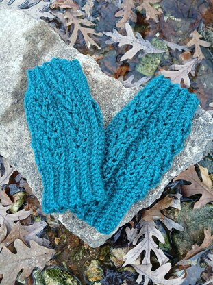 River Arrow Fingerless Mittens