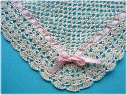 1:12th scale Lace baby shawl