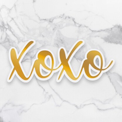 Artdeco Creations Delightful Sentiments Cut, Foil & Emboss Dies - XOXO 2.9"X1.1"