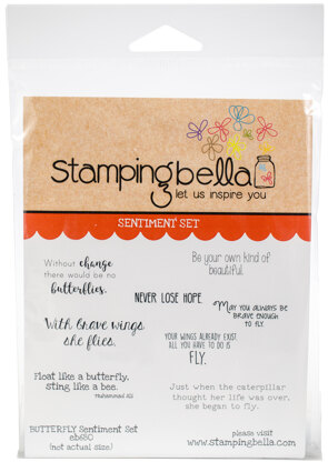 Stamping Bella Cling Stamps - Butterfly Sentiment
