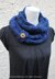 Homespun blue scarf