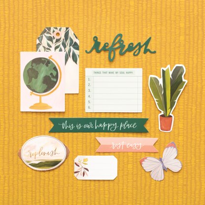 American Crafts One Canoe Two Willow Cardstock Die-Cuts 40/Pkg - W/Copper Foil Accents