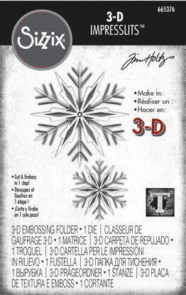 Sizzix 3-D Impresslits Embossing Folder - Snowflake by Tim Holtz