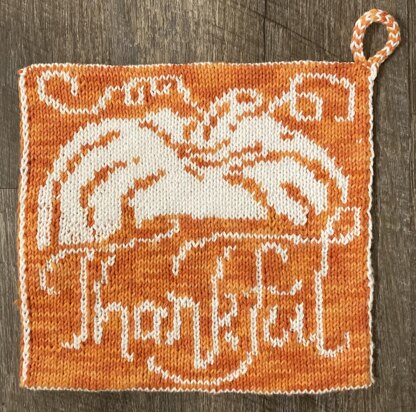 Thankful Pumpkin Potholder 2