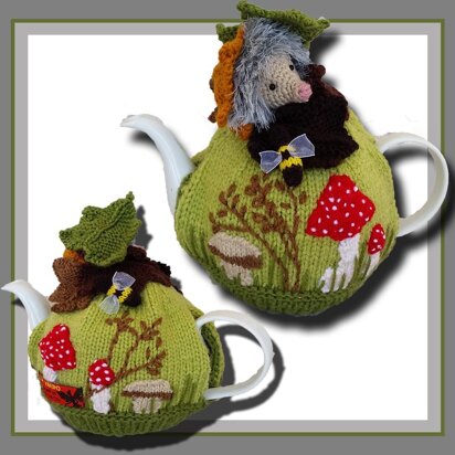 Hedgehog Mushroom Tea Cozy pattern
