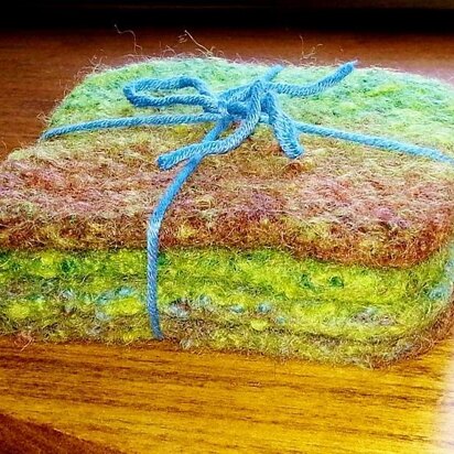 Rainforest Felted Coasters