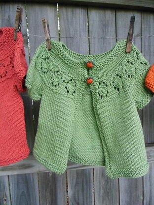 Baby Leaf Yoke Cardigan