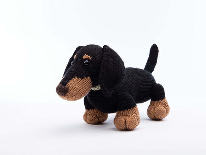 Stanley the Dachshund - Toy Dog Knitting Pattern in Deramores Studio DK Acrylic 