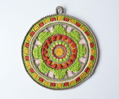 Wheel of Magic Mandala Potholder