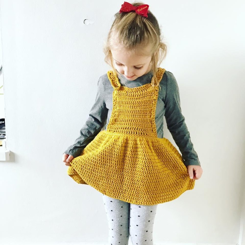 Crochet cheap pinafore dress