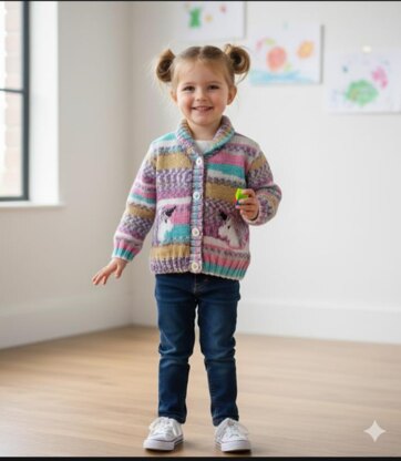 Child's Unicorn Cardigan