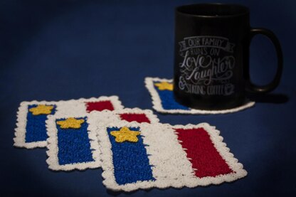 Acadian Flag Coasters