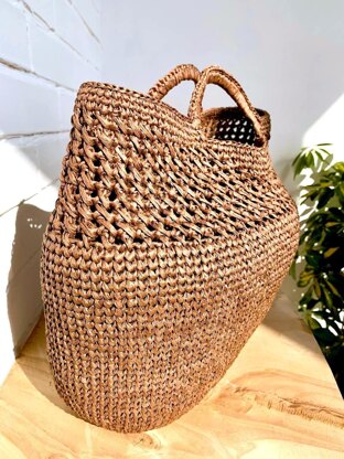 Crochet Raffia Tote Bag Pattern