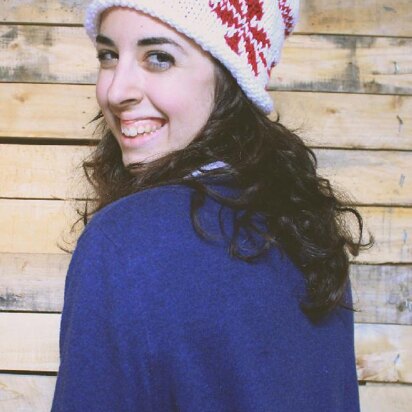 Classic Snowflake Beanie - knitting pattern