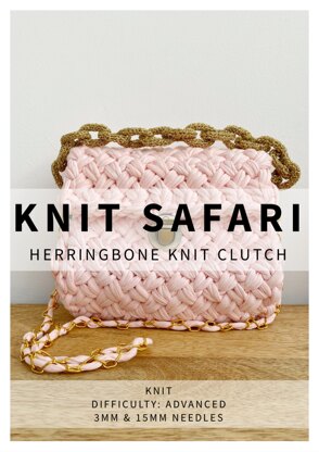 Herringbone Knit Clutch