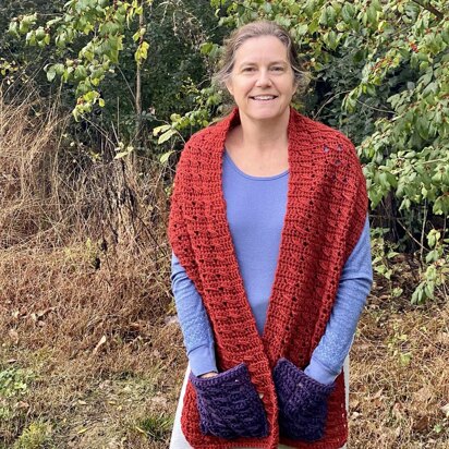 Warmth and Beauty Pocket Shawl