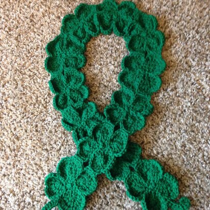 Lucky 4 Leaf Clover Shamrock Scarf