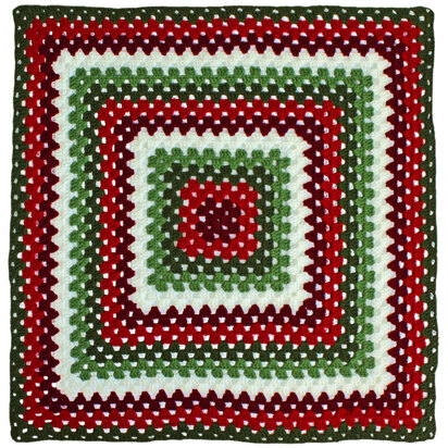 Big Granny Square Blanket Square For Stocking in Caron United - Downloadable PDF