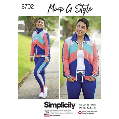 Simplicity 8702 Mimi G Women's Knit Jacket, Pant and Leggings - Sewing Pattern