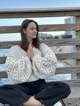 White Lace Sweater