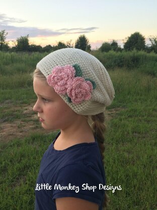 Bella's Slouch Hat with Flower