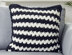 Two Colour Criss Cross Pillow in Bernat Alize Blanket-EZ - Downloadable PDF