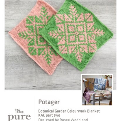 Bo Peep Pure Botanical Garden Blanket KAL - Potager in West Yorkshire Spinners - WYSKAL02P - Downloadable PDF