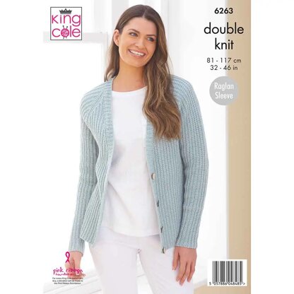 Cardigans in King Cole Orchard DK - P6263 - Leaflet