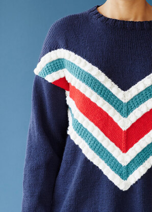 Nadia Jumper - Knitting Pattern For Women in Debbie Bliss Rialto DK