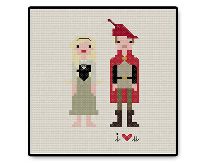 Aurora and Prince Phillip In Love - PDF Cross Stitch Pattern