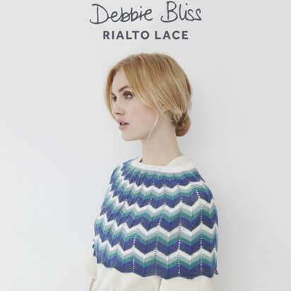 "Shoulder Cape & Skirt" - Cape Knitting Pattern For Women in Debbie Bliss Rialto Lace