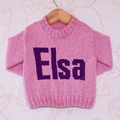 Intarsia - Elsa Moniker Chart - Childrens Sweater