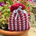 Textured Tweed Lavender Bag Knitting Pattern - Free Knitting Pattern