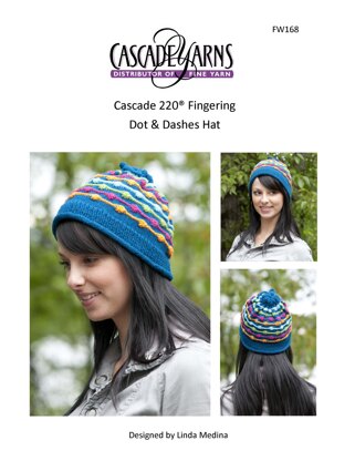 Dot & Dashes Hat in Cascade 220® Fingering - FW168 - Downloadable PDF ...