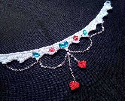 Chained In Love Necklace Crochet Pattern
