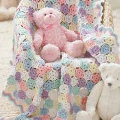 Tiny Snowflakes Baby Blanket in Caron Simply Soft - Downloadable PDF