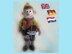 Ice Skater Olaf amigurumi doll
