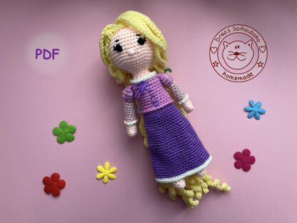 Rapunzel amigurumi doll