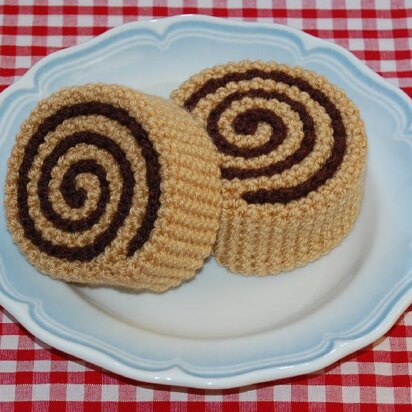 Crochet Pattern for Cinnamon Rolls / Pastries - Fake Food