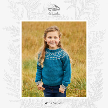Wren Child's Sweater -  Knitting Pattern For Girls and Boys in Willow & Lark Heath Solids by Willow & Lark
