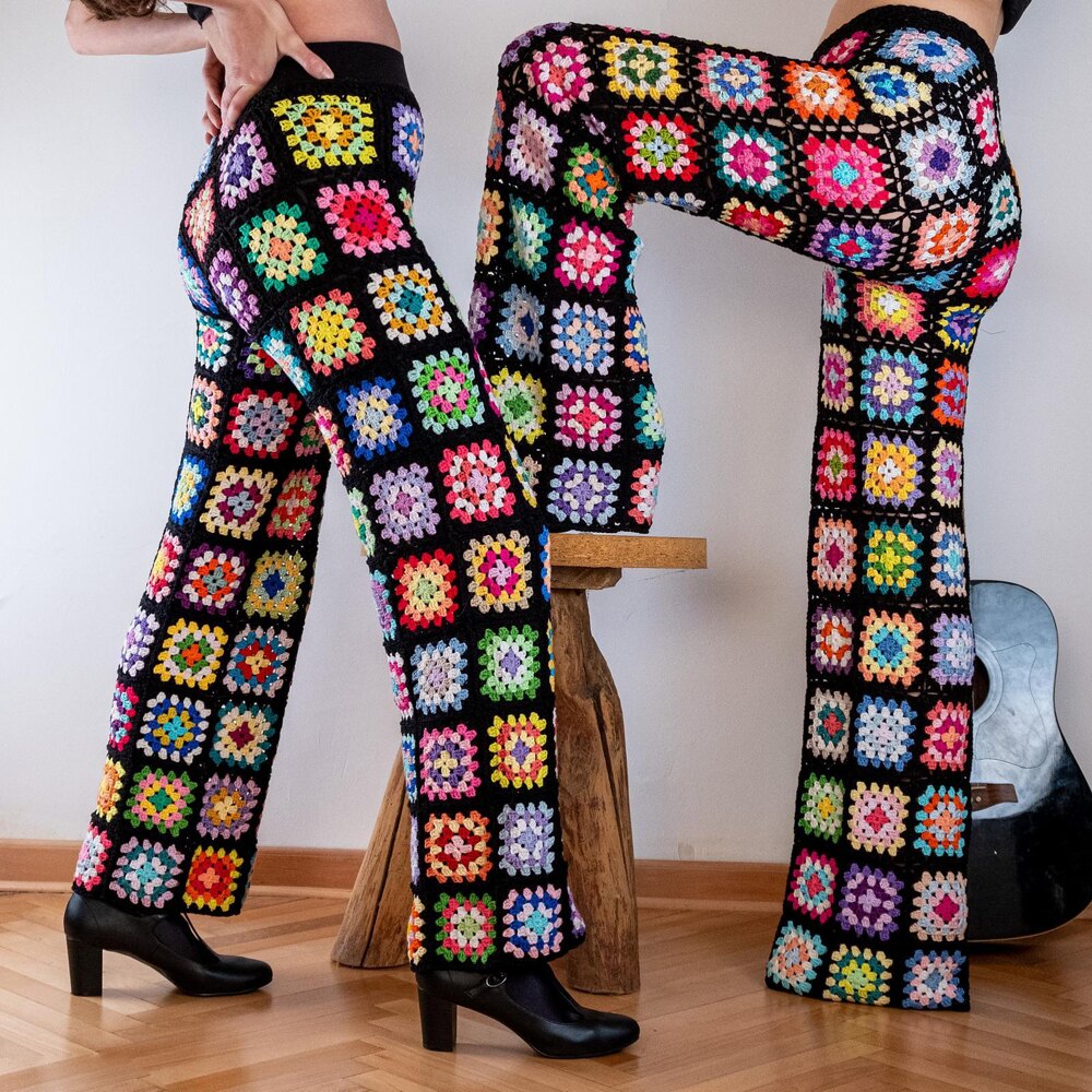 New Look crochet pants in black stripe | ASOS