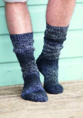 Ribbed and Stocking Stitch Socks in Hayfield Illusion DK - 7935 - Downloadable PDF