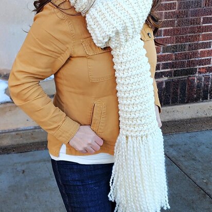 Knit Look Crochet Garter Stitch Scarf